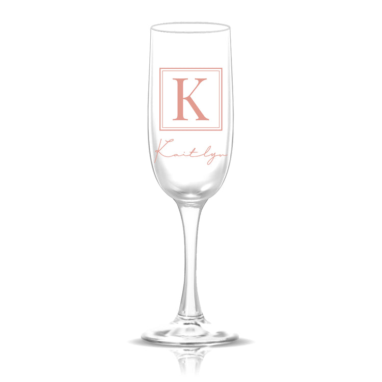 Personalized Monogrammed Champagne Flute