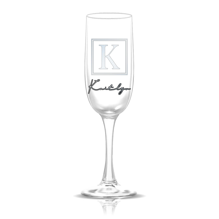 Personalized Monogrammed Champagne Flute