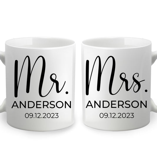 Mr & Mrs Personalized Ceramic Coffee Mug