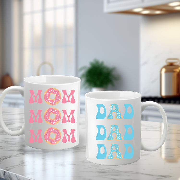 Mom And Dad Donut Lover Mug Set