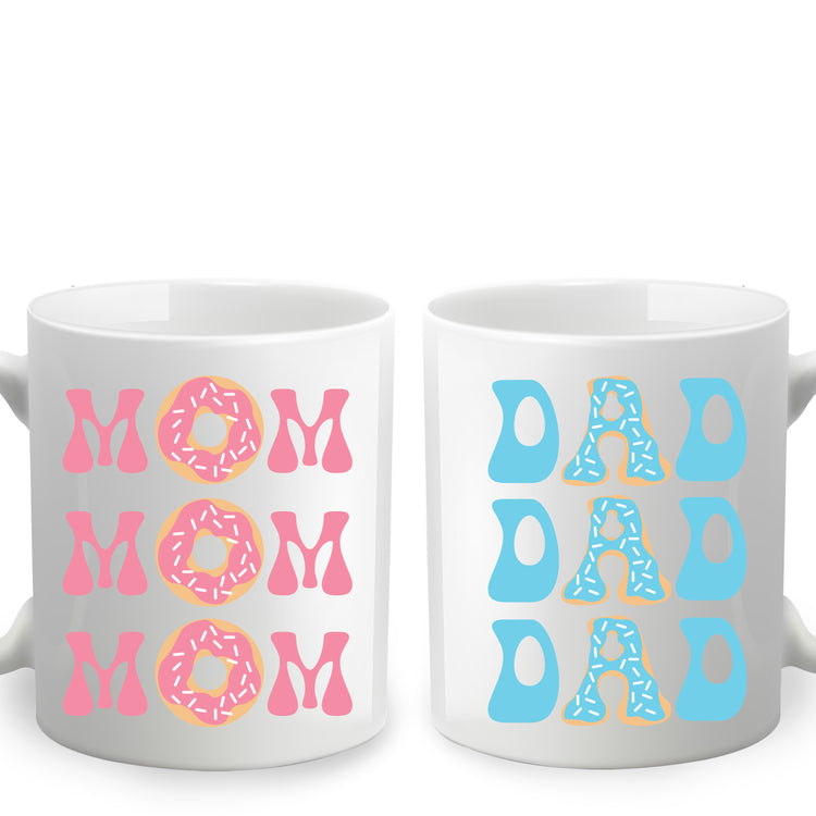 Mom And Dad Donut Lover Mug Set