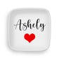 Personalized Ring Dish with Heart and Name