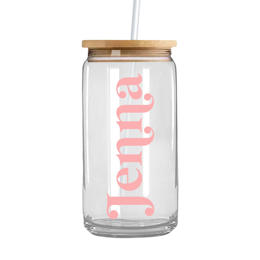 Personalized Retro Name Ice Coffee Tumbler