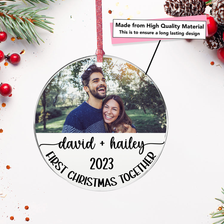 Couple's First Christmas Personalized Holiday Ornament