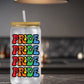 Personalized Rainbow Frosted Glass Can