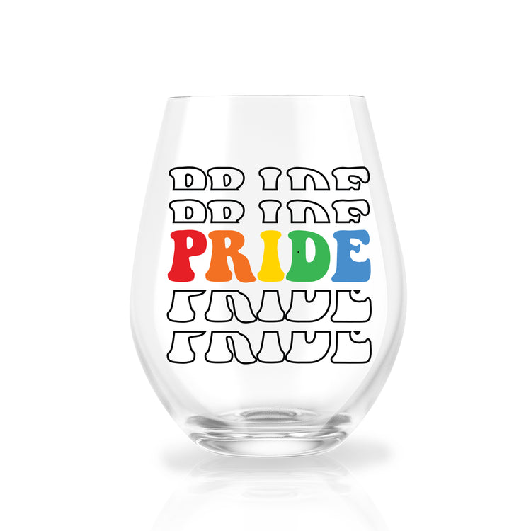 Pride Day Stemless Wine Glass