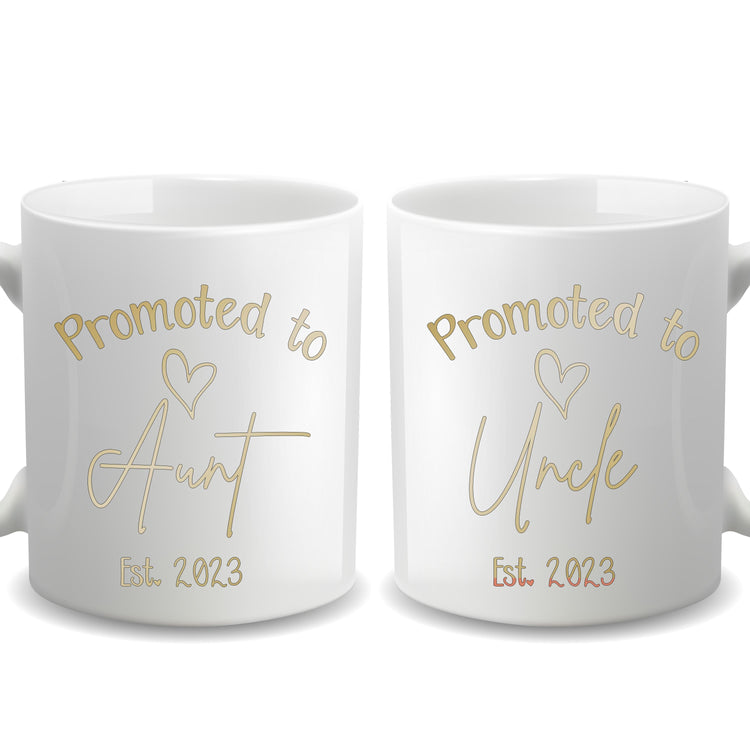 Promoted to Auntie (Or Uncle) Mug- Personalized Birth Announcement Gift