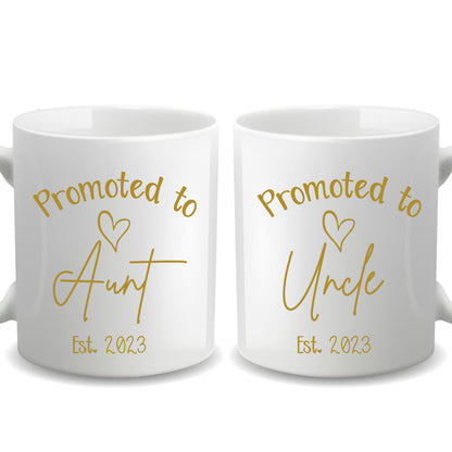 Promoted to Auntie (Or Uncle) Mug- Personalized Birth Announcement Gift