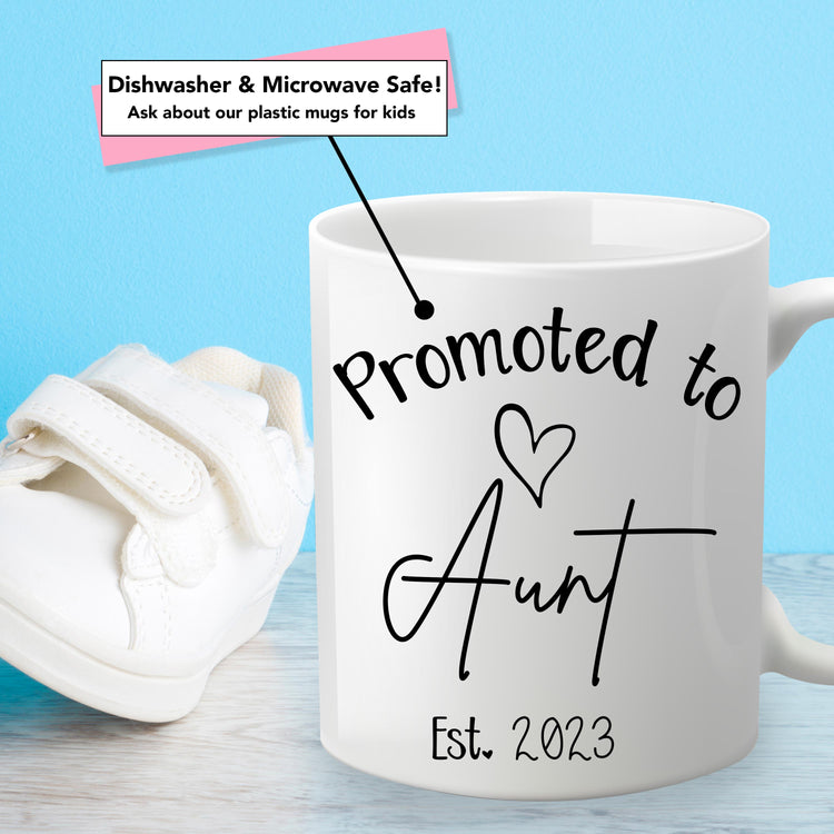 Promoted to Auntie (Or Uncle) Mug- Personalized Birth Announcement Gift