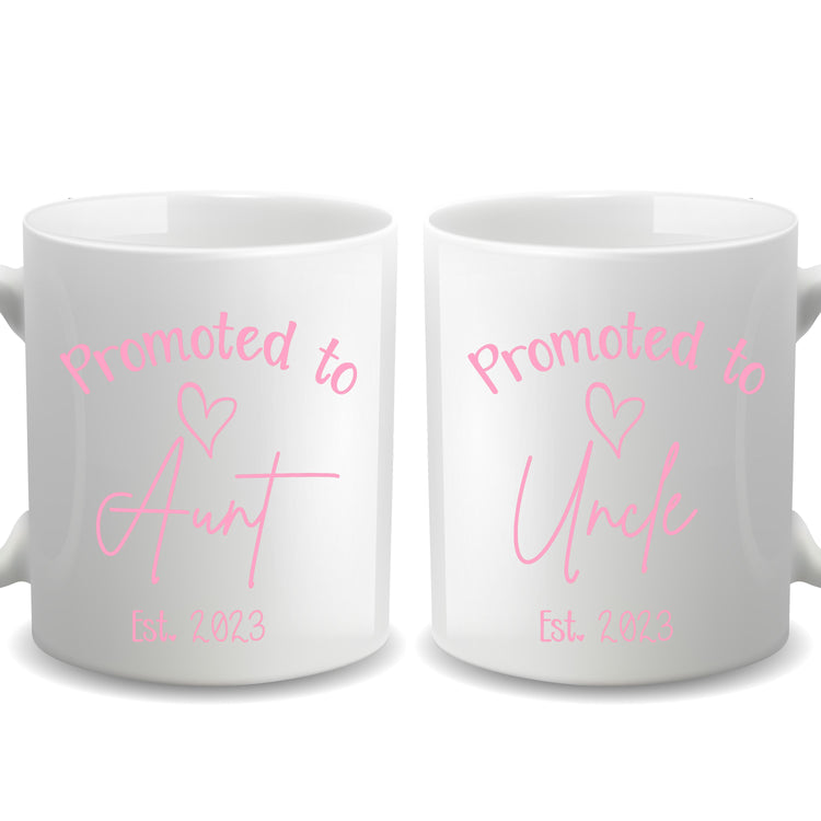 Promoted to Auntie (Or Uncle) Mug- Personalized Birth Announcement Gift