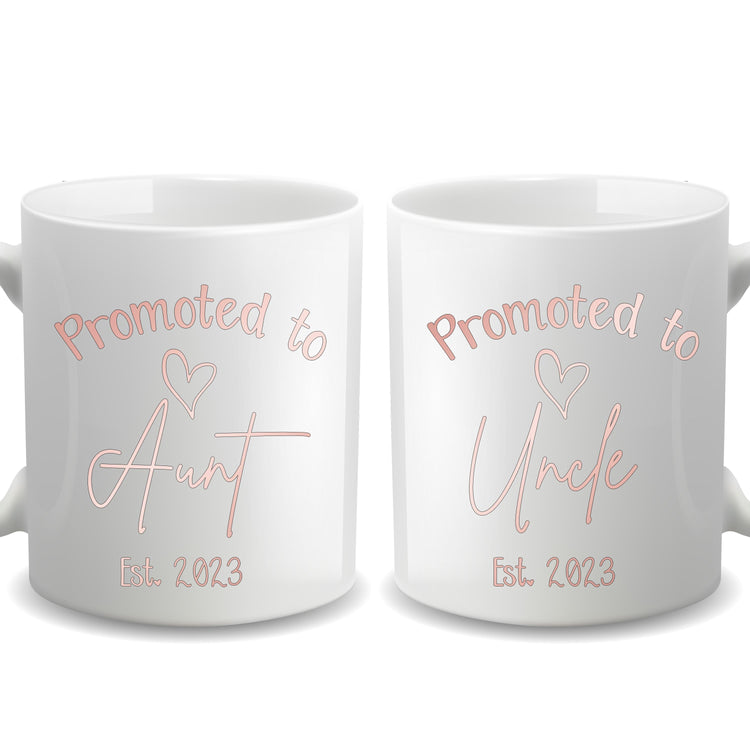 Promoted to Auntie (Or Uncle) Mug- Personalized Birth Announcement Gift