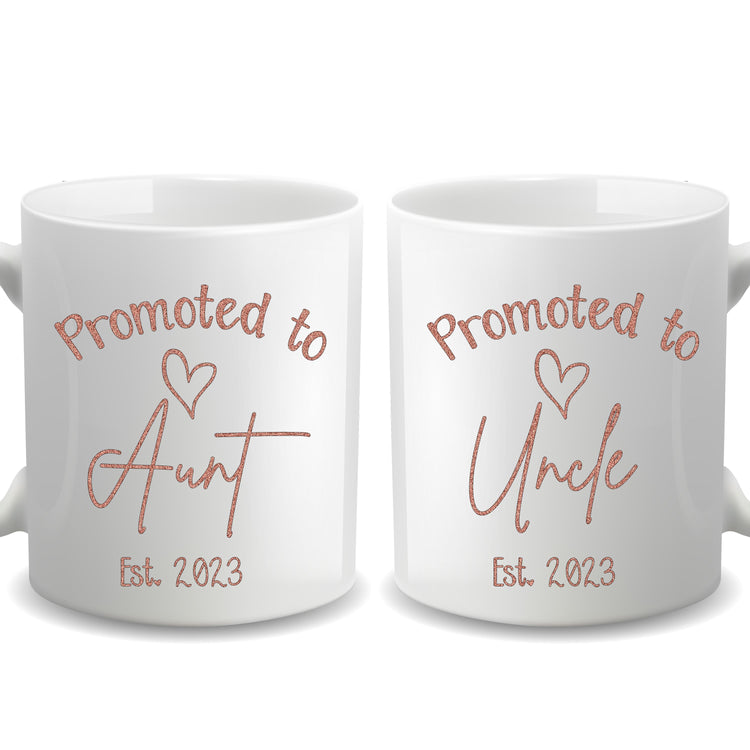 Promoted to Auntie (Or Uncle) Mug- Personalized Birth Announcement Gift