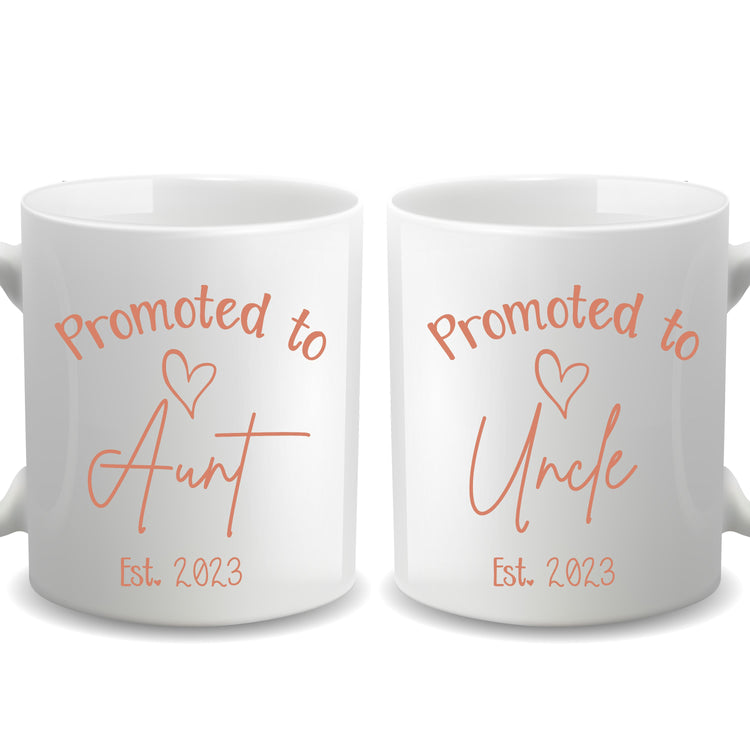 Promoted to Auntie (Or Uncle) Mug- Personalized Birth Announcement Gift