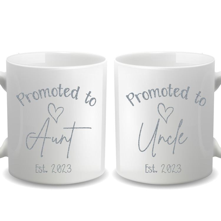 Promoted to Auntie (Or Uncle) Mug- Personalized Birth Announcement Gift