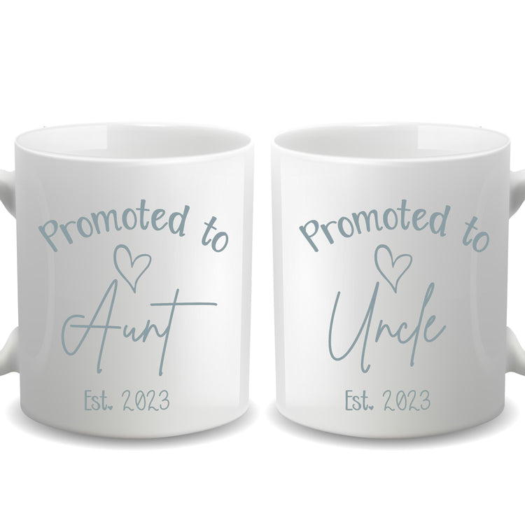 Promoted to Auntie (Or Uncle) Mug- Personalized Birth Announcement Gift