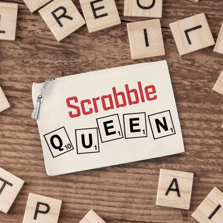 Personalized Scrabble Queen Zipper Pouch with Tassel