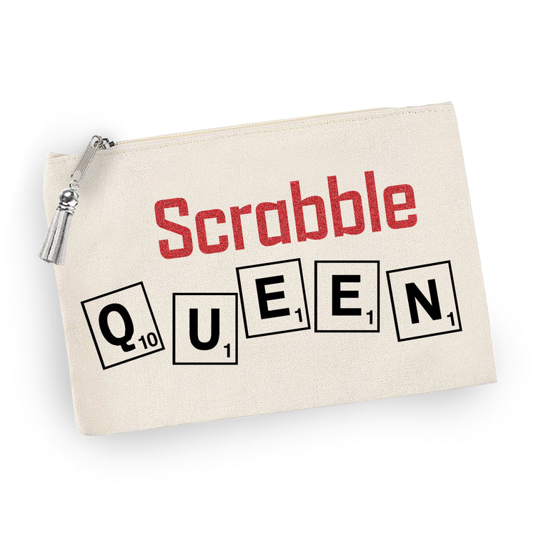 Personalized Scrabble Queen Zipper Pouch with Tassel