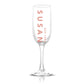 Personalized Name and Date Champagne Flute