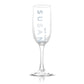 Personalized Name and Date Champagne Flute