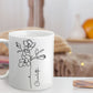 Custom Birth Flower and Name 15oz Ceramic Coffee Mug