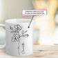 Custom Birth Flower and Name 15oz Ceramic Coffee Mug