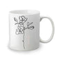 Custom Birth Flower and Name 15oz Ceramic Coffee Mug