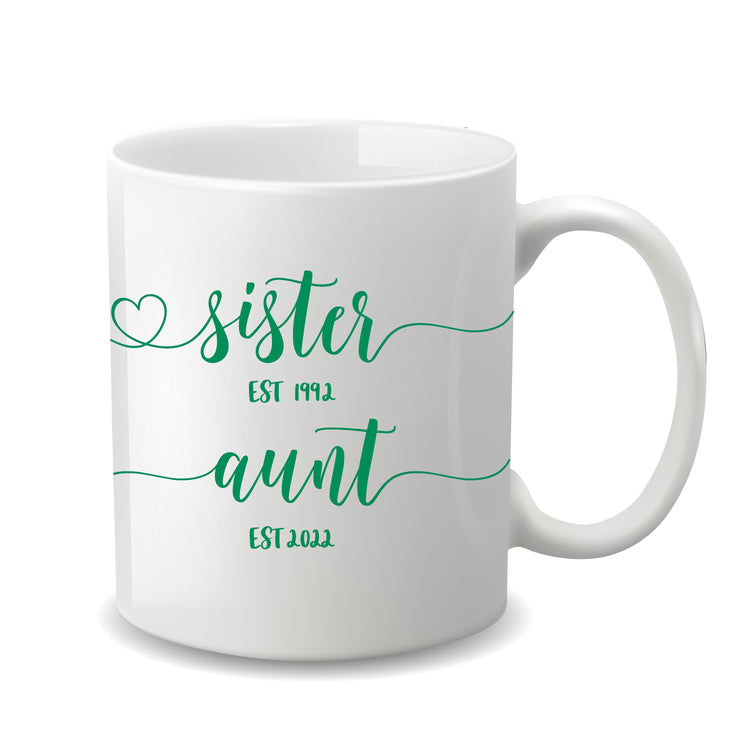 New Aunt Mug for Pregnancy Announcement