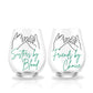 Sister by Blood Custom Wine Glass Set