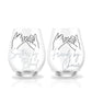 Sister by Blood Custom Wine Glass Set