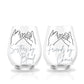 Sister by Blood Custom Wine Glass Set