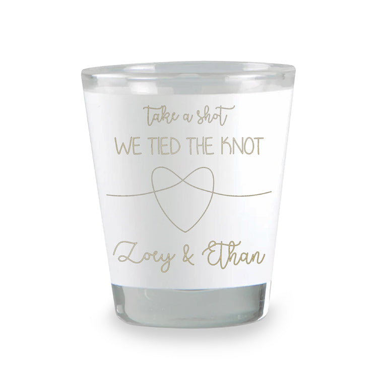 We Tied the Knot! Custom Wedding Favors Shot Glasses