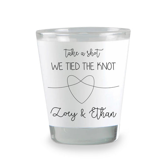 We Tied the Knot! Custom Wedding Favors Shot Glasses