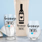 Because Twins Pregnancy Revel - Stemless Wine Glasses with Hearts