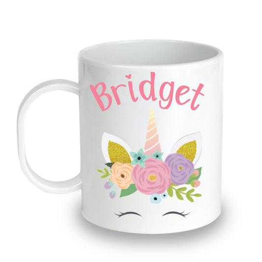 Custom Plastic Mug for Kids - Unicorn