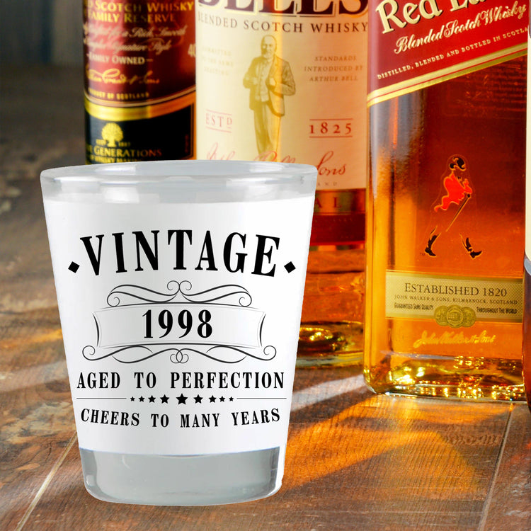 Vintaged & Aged to Perfection Birthday Shot Glass