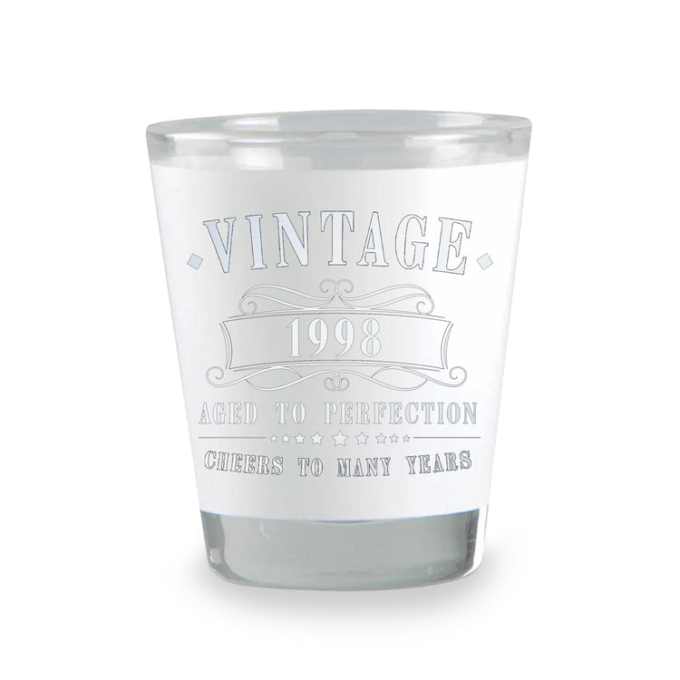 Vintaged & Aged to Perfection Birthday Shot Glass