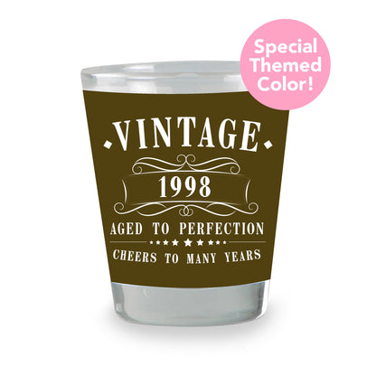 Vintaged & Aged to Perfection Birthday Shot Glass