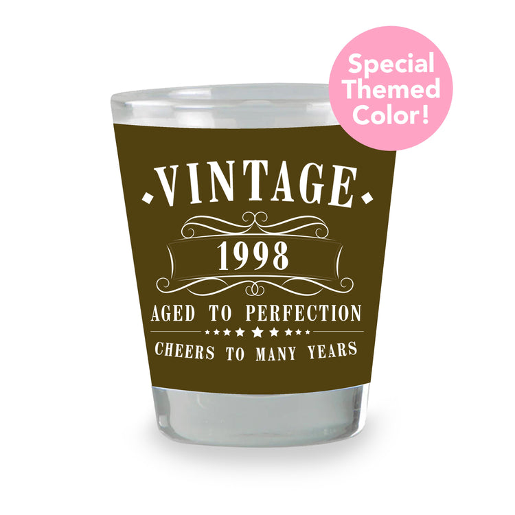 Vintaged & Aged to Perfection Birthday Shot Glass