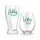 Wife & Hubby Est. Glass Set