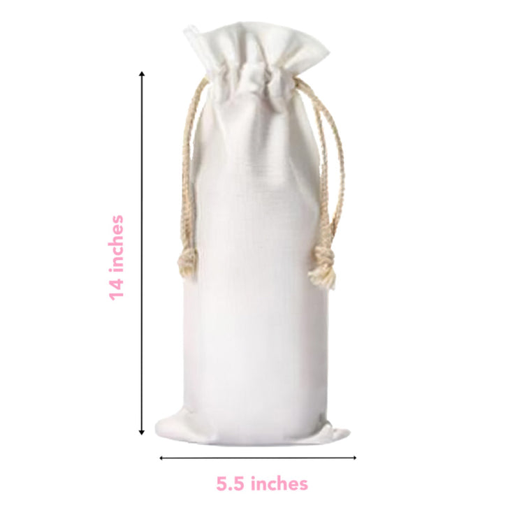 Pairs Well with Getting Married Canvas Wine Bottle Bag