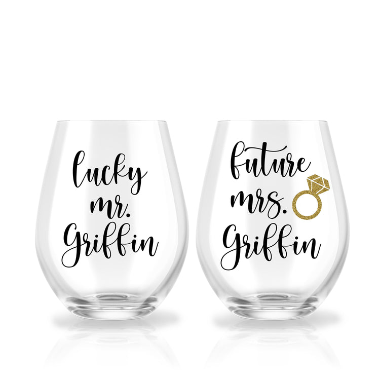 Future Mrs. & Lucky Mr. Glass Set