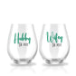 Wife & Hubby Est. Glass Set