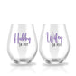 Wife & Hubby Est. Glass Set