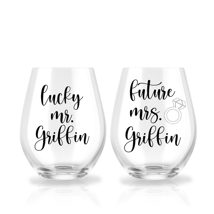 Future Mrs. & Lucky Mr. Glass Set