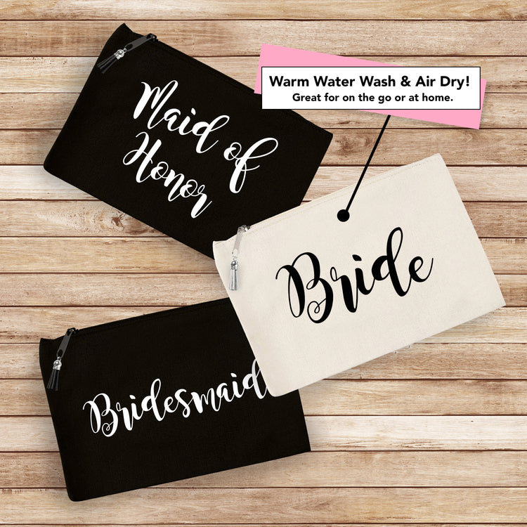 Bridal Party Personalized Canvas Tote Bag Set